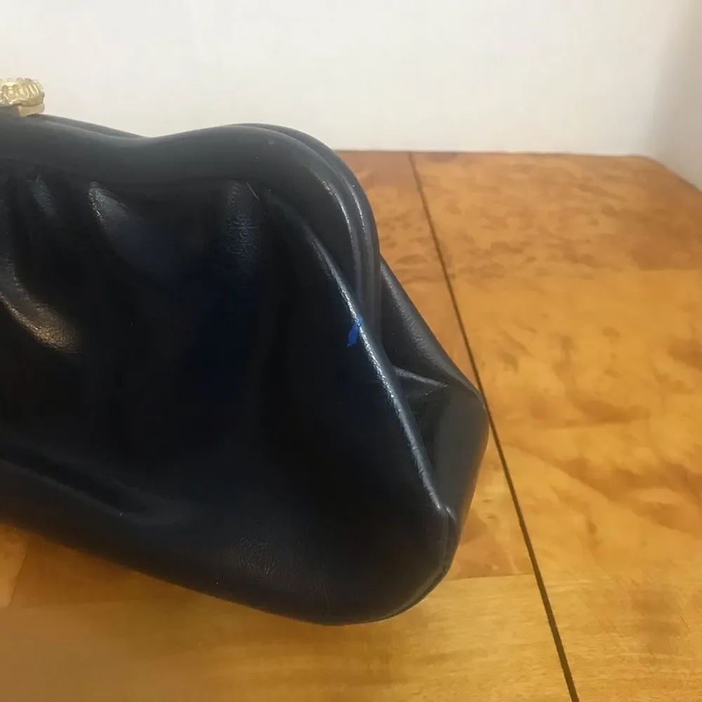 Vintage Navy Blue Evening Clutch Bag